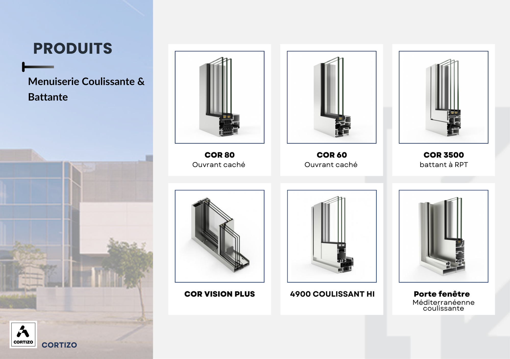 Planche produits Cortizo